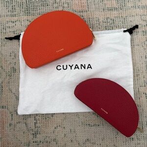Brand New Cuyana Leather Pouch Set Toiletry Bags